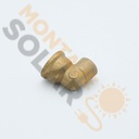 Codo latón soldar 15-1/2" H