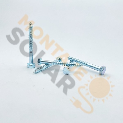Tornillo rosca madera cabeza hexagonal 6x60 mm