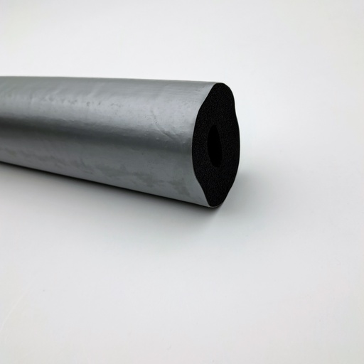 Coquilla para tubería exterior 19/22mm (2 metros) Gris Plata