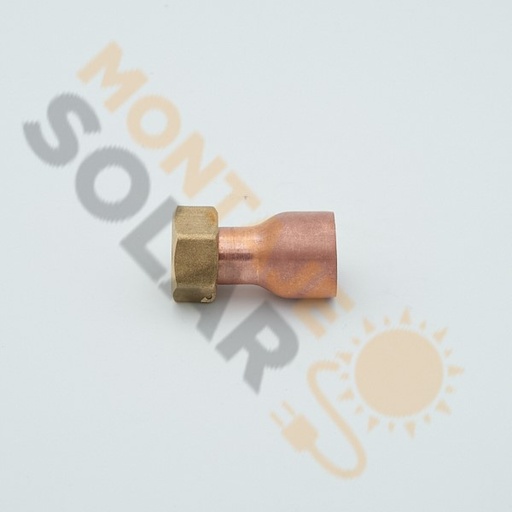 Racor loco cobre soldar 22 3/4" H