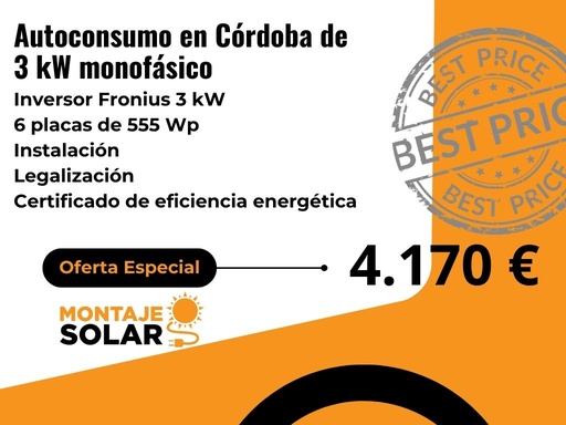 Autoconsumo Monofásico 3kW